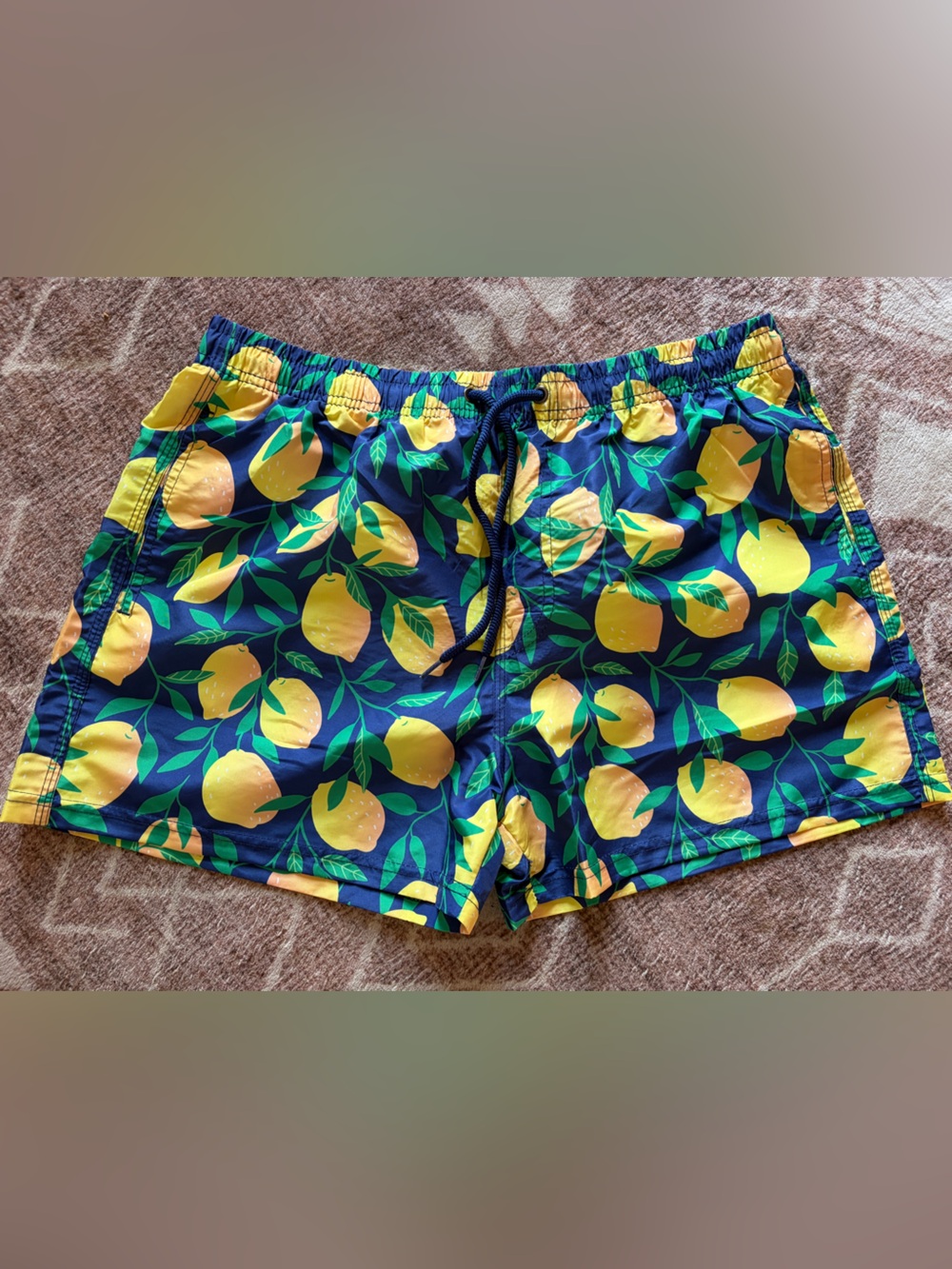 Speedy Shark Lemon Print Swim Shorts XL